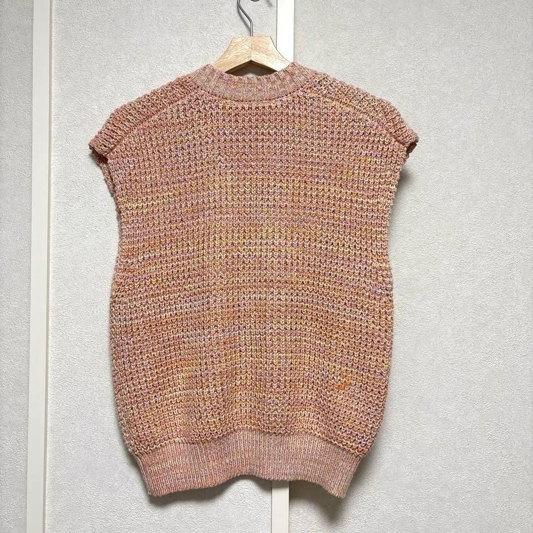 ぴす＊CABaN コットンカシミアVネックニットベスト