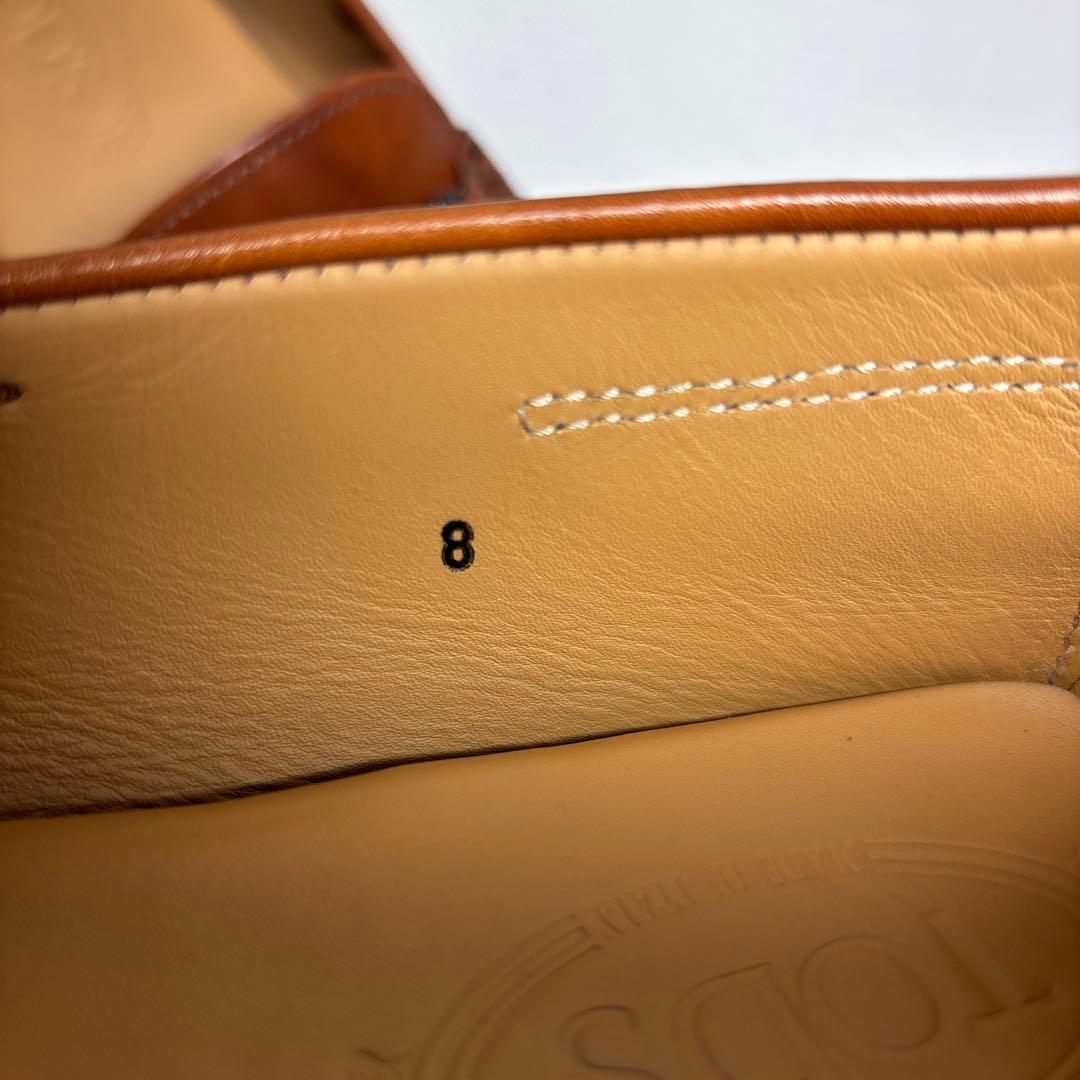 【美品】TOD’S トッズ ダブルT　ドライビングシューズ レザー ブラウン