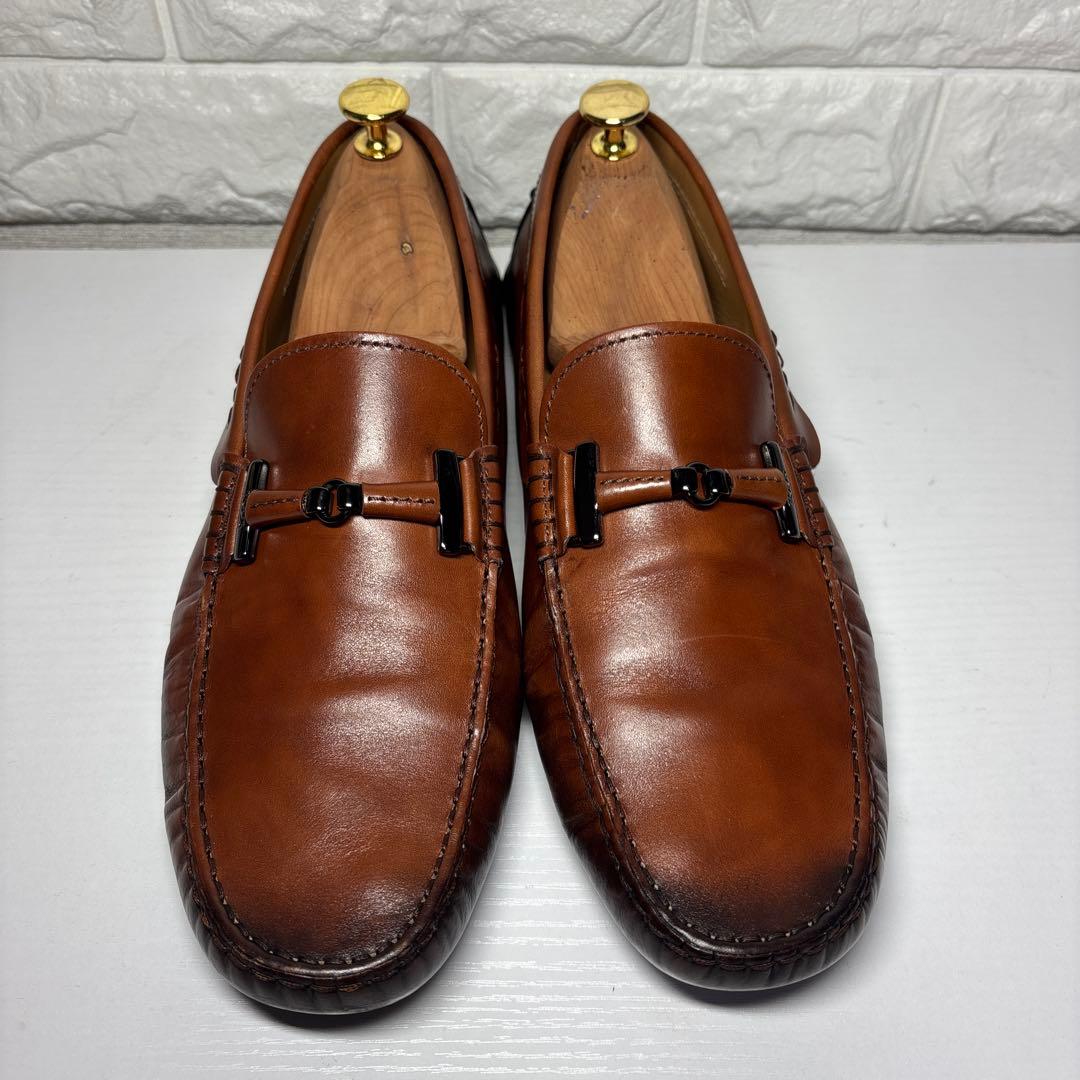 【美品】TOD’S トッズ ダブルT　ドライビングシューズ レザー ブラウン