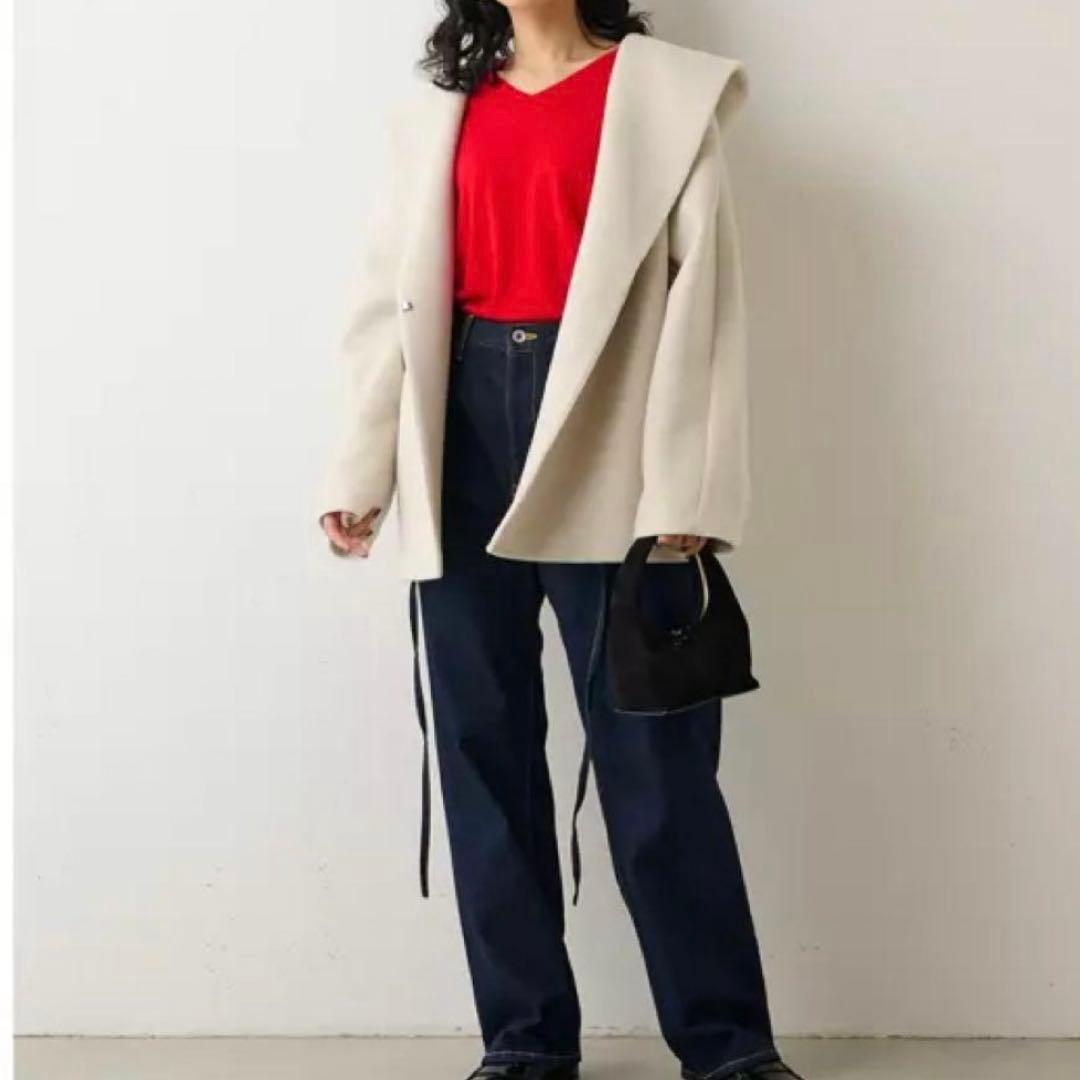 WhimGazette ウィムガゼット メリンプフーデッドコート エクリュ