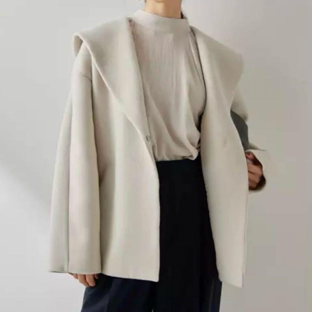 WhimGazette ウィムガゼット メリンプフーデッドコート エクリュ