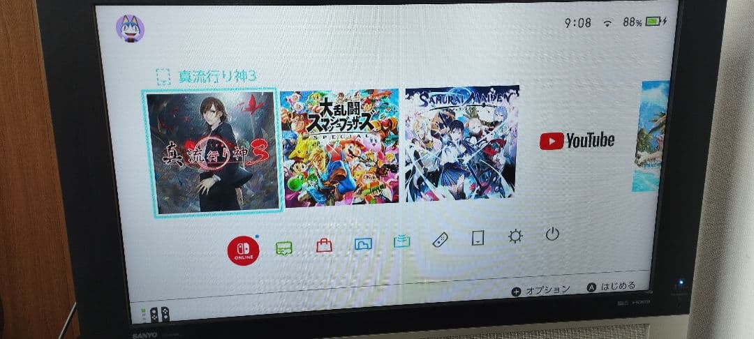 switch　本体のみジャンク品（画面割れ）　TV出力可