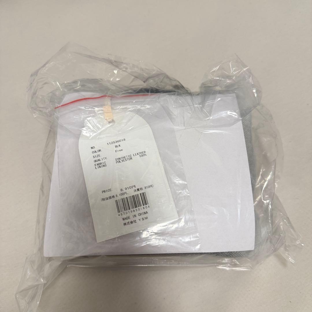 新品未使用　ダーリッチゴールドパーツキルティングスクエアミニバッグブラック