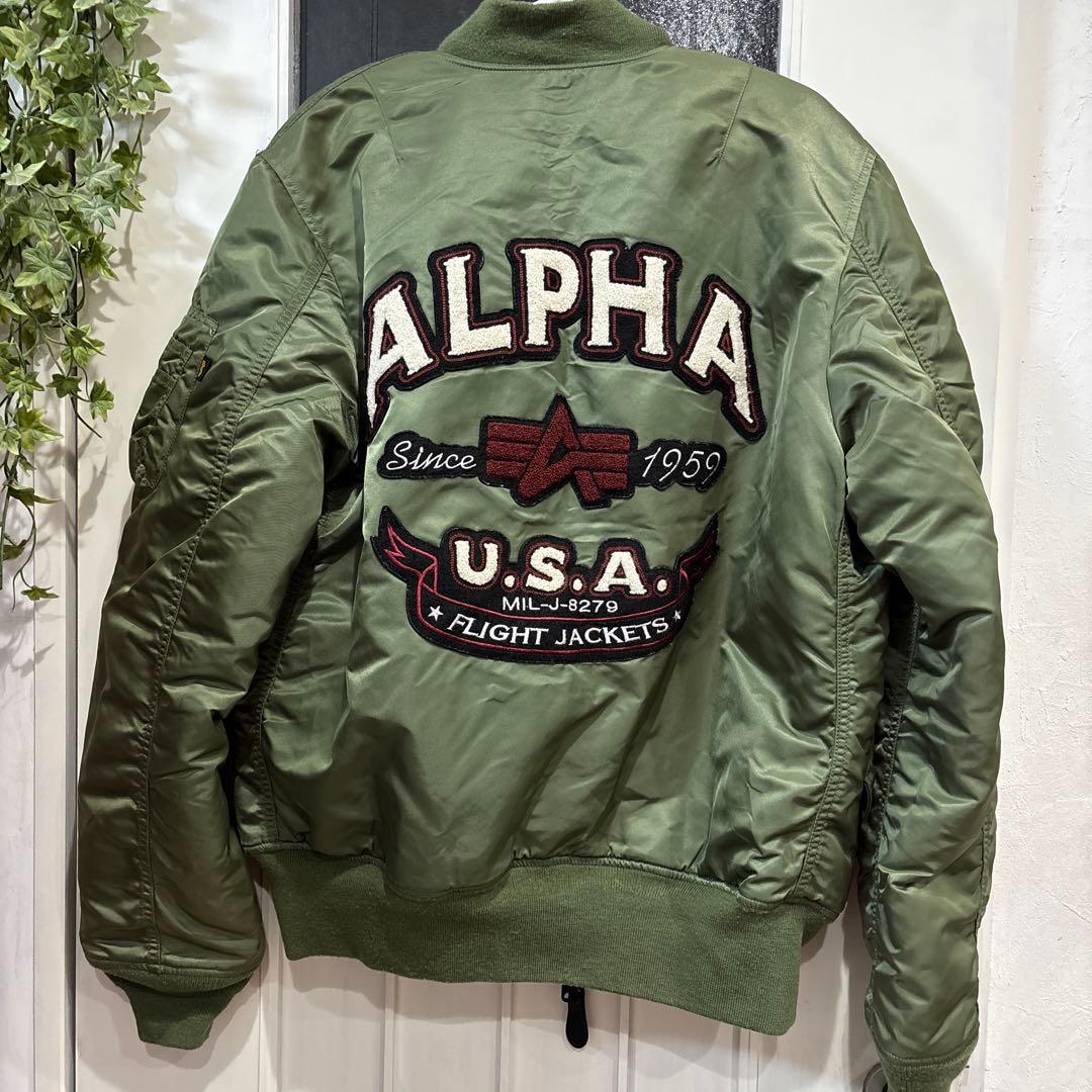 ALPHA INDUSTRIES MA-1 フライトジャケット グリーン　XL