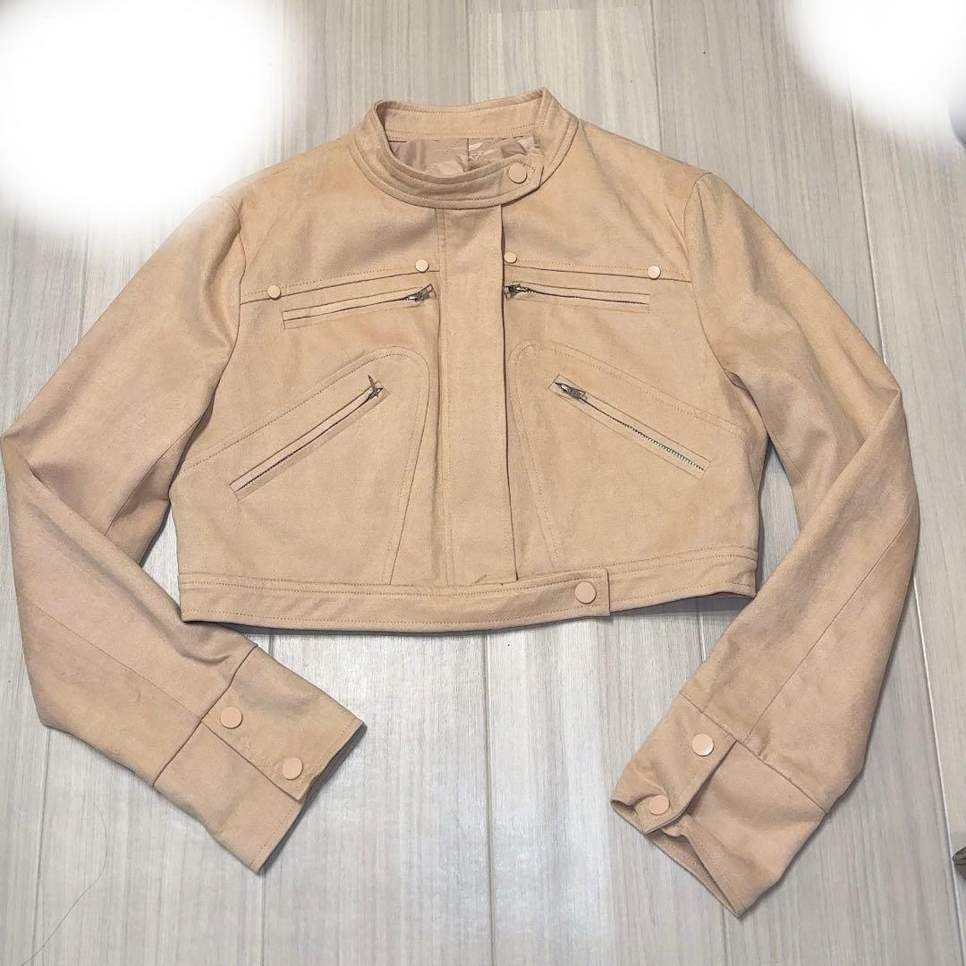 ジャケット・アウター peachskin short jk nudepink PELLICURE