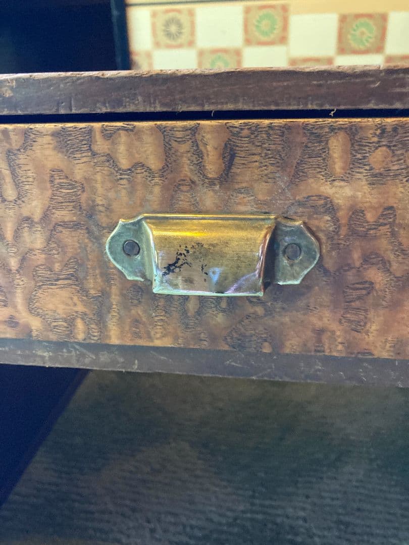 【送料込】文机 古家具 書斎机 昭和レトロ　アンティーク家具　机　レトロ