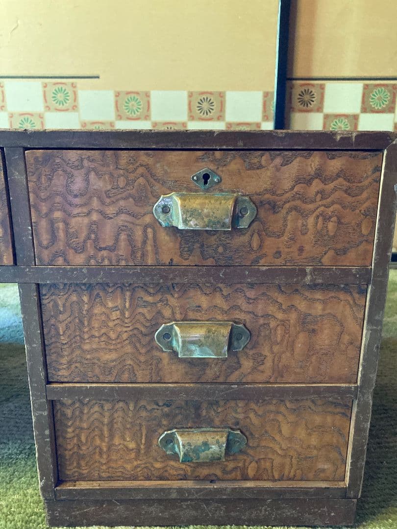 【送料込】文机 古家具 書斎机 昭和レトロ　アンティーク家具　机　レトロ