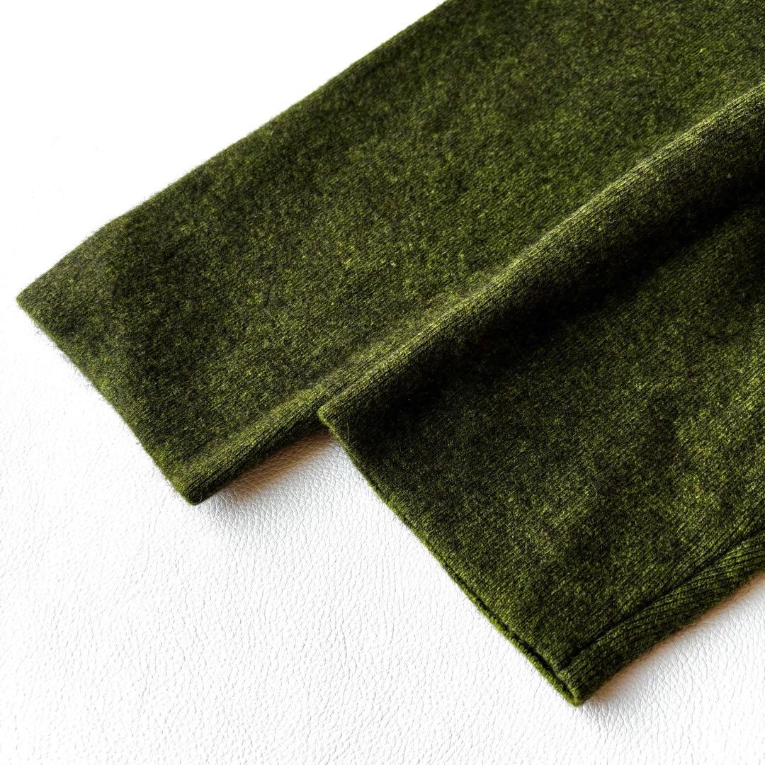 BEARDSLEY 洗えるニットコート　ラクーンニット　オリーブグリーン