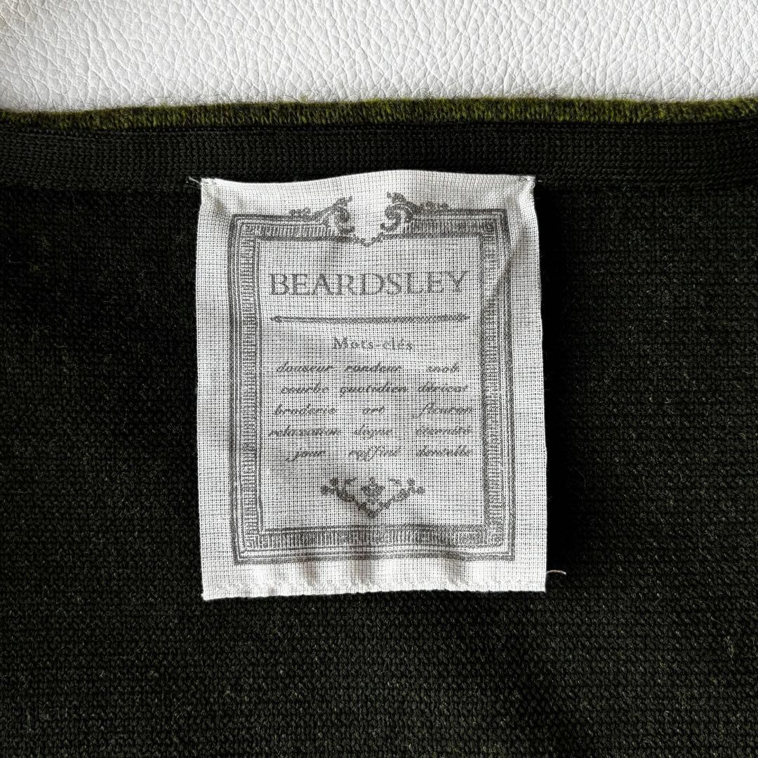 BEARDSLEY 洗えるニットコート　ラクーンニット　オリーブグリーン