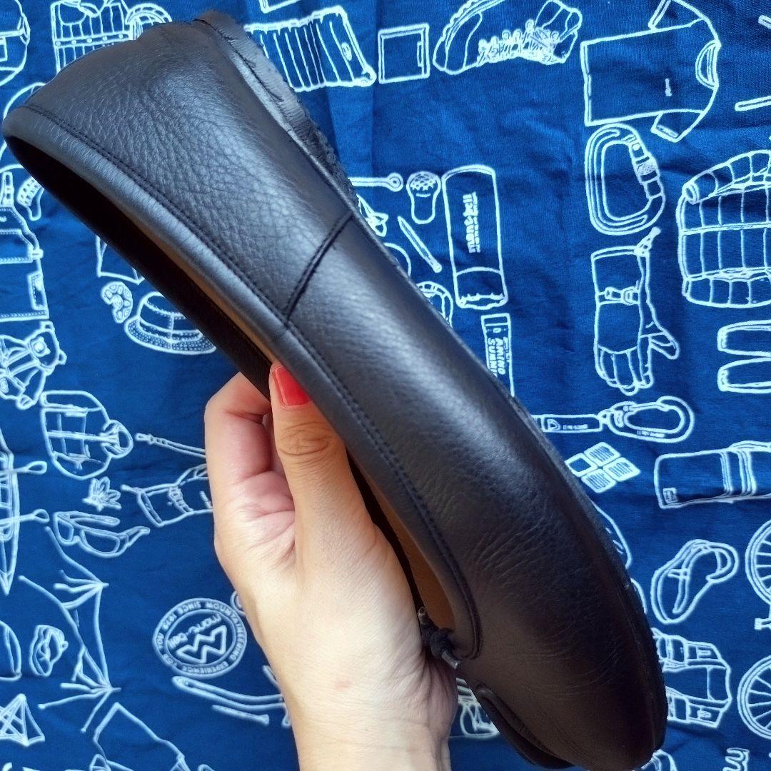 マルジェラ　36 足袋　タビ　バレエ　レザー　ブラック