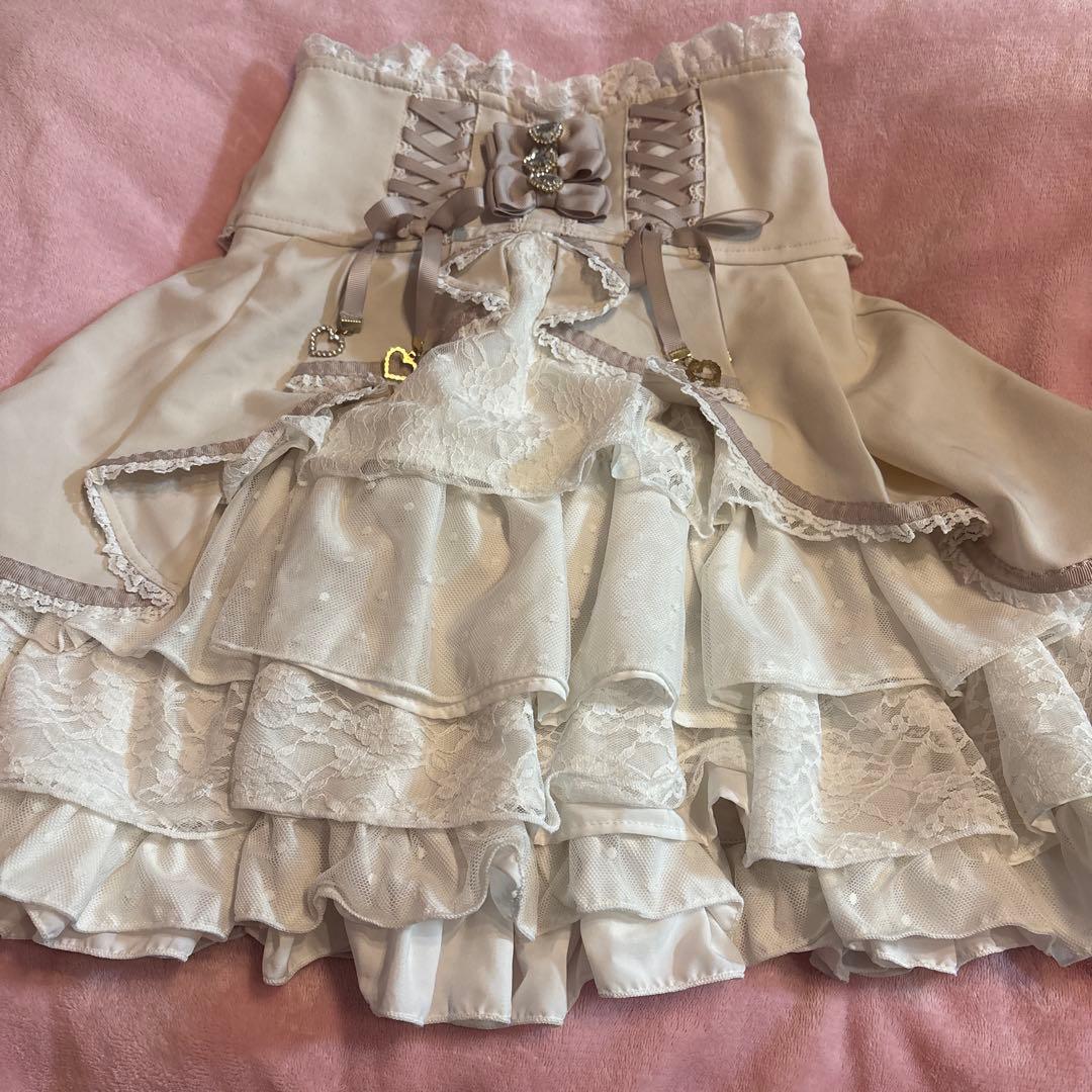 LIZLISA フロントカシュクールスカート ピンク