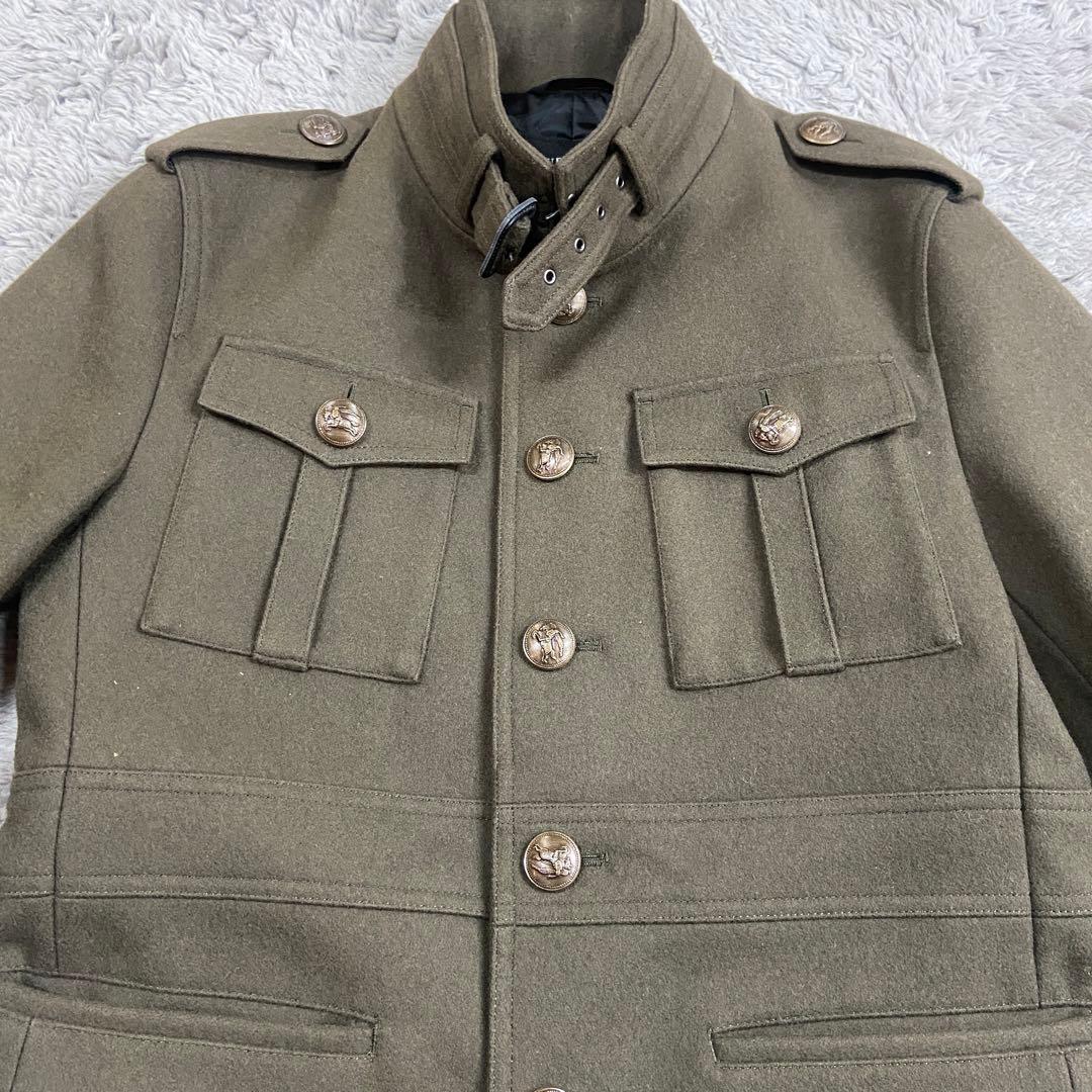 美品⭐️Burberry バーバリー　ブラックレーベル　ナポレオンコート　メンズ