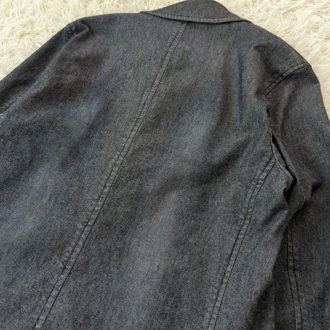 バーバリーブラックレーベル Pコート デニム 銀釦 ノバチェック L