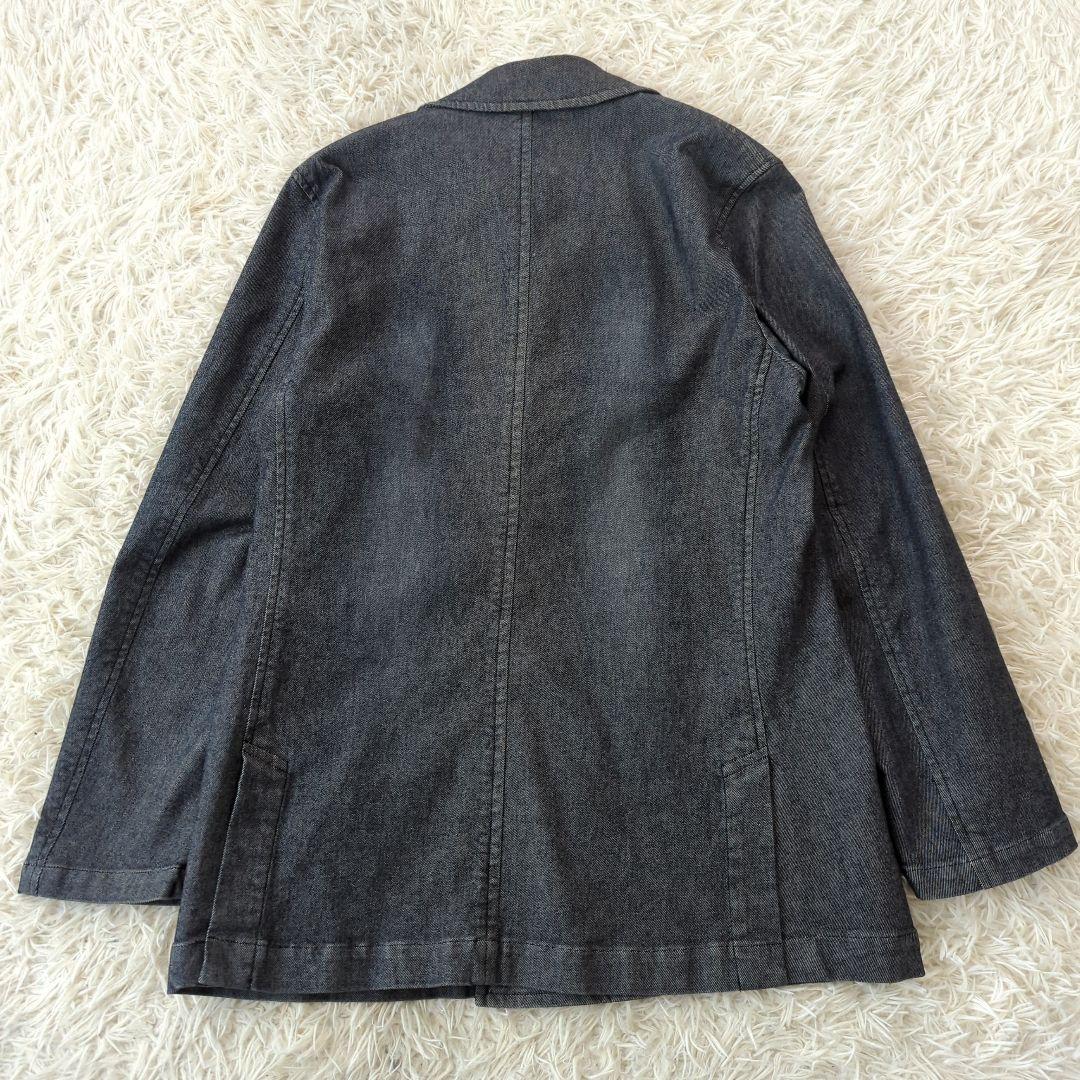 バーバリーブラックレーベル Pコート デニム 銀釦 ノバチェック L