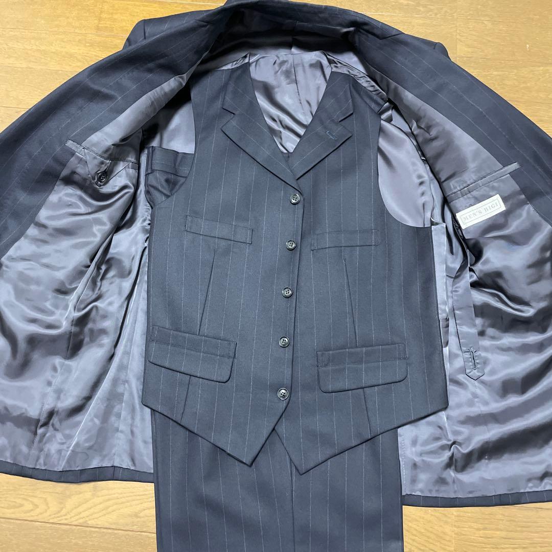 ちょんさま専用　MEN'S BIGI 3ピーススーツ　チャコールグレー