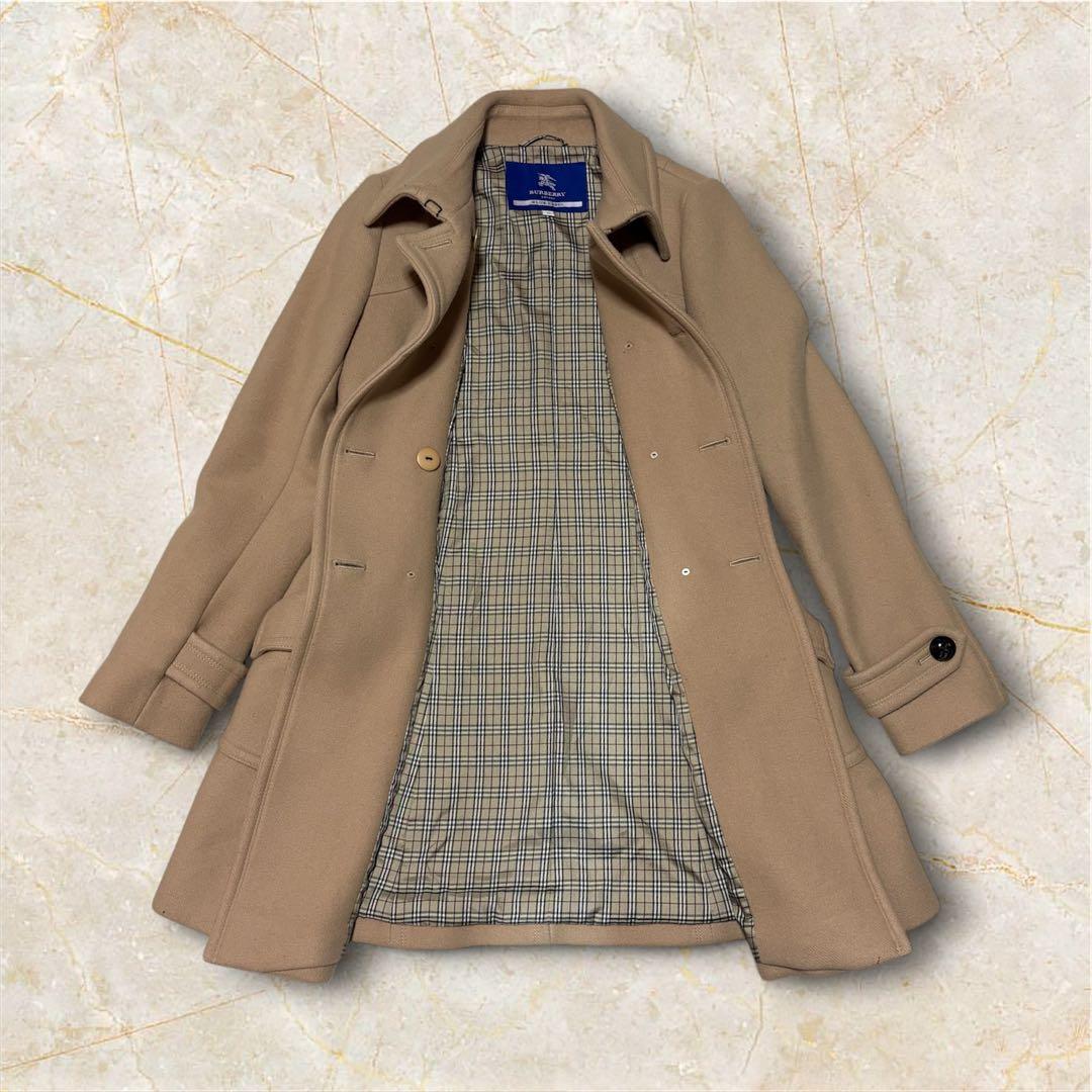 BURBERRY LONDON BLUE LAVEL ノバチェックコート 40