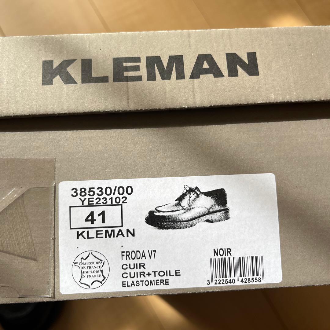 KLEMAN ブラック レースアップシューズ