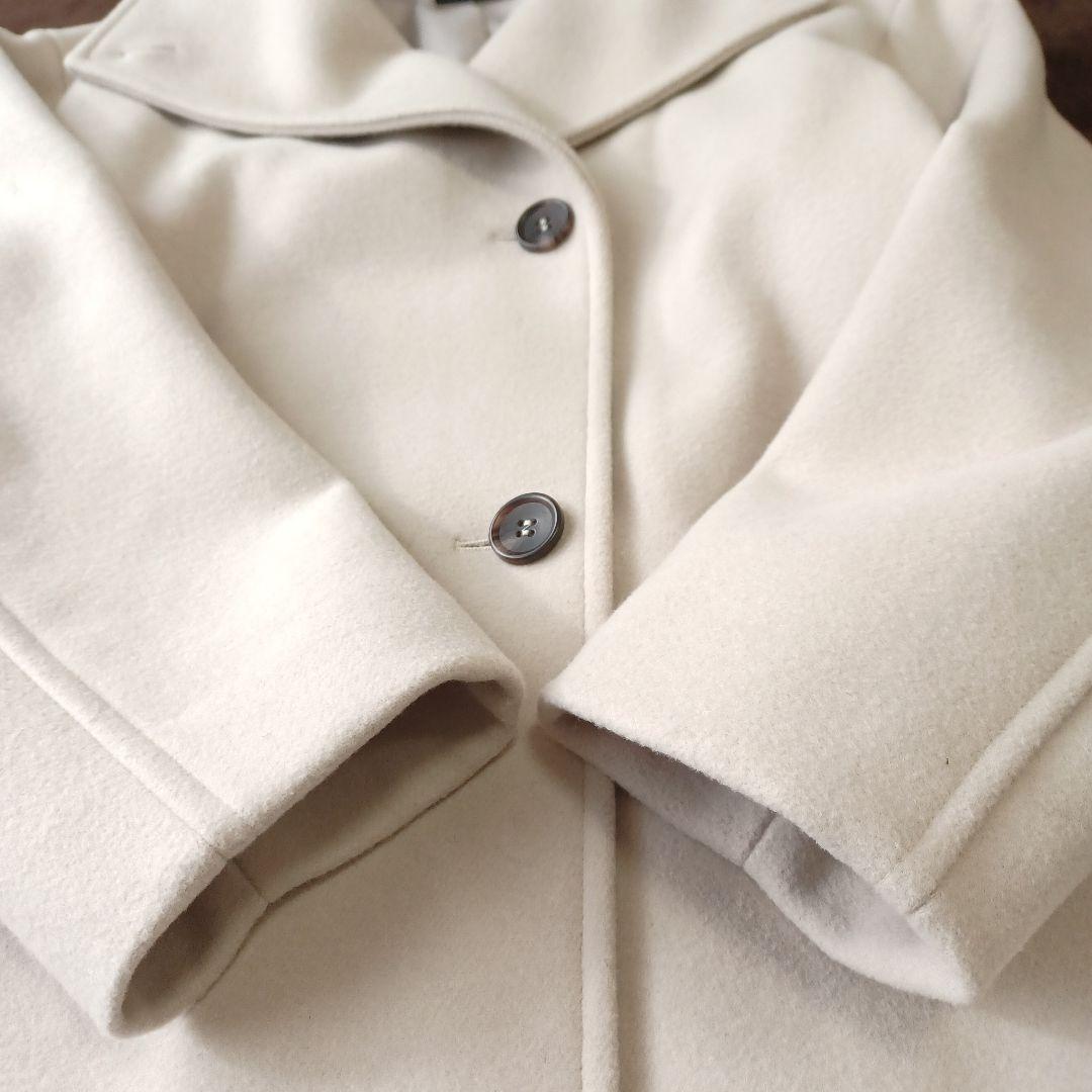 プラステ　ウールモッサ 2WAYスタンドカラーコート　ロング