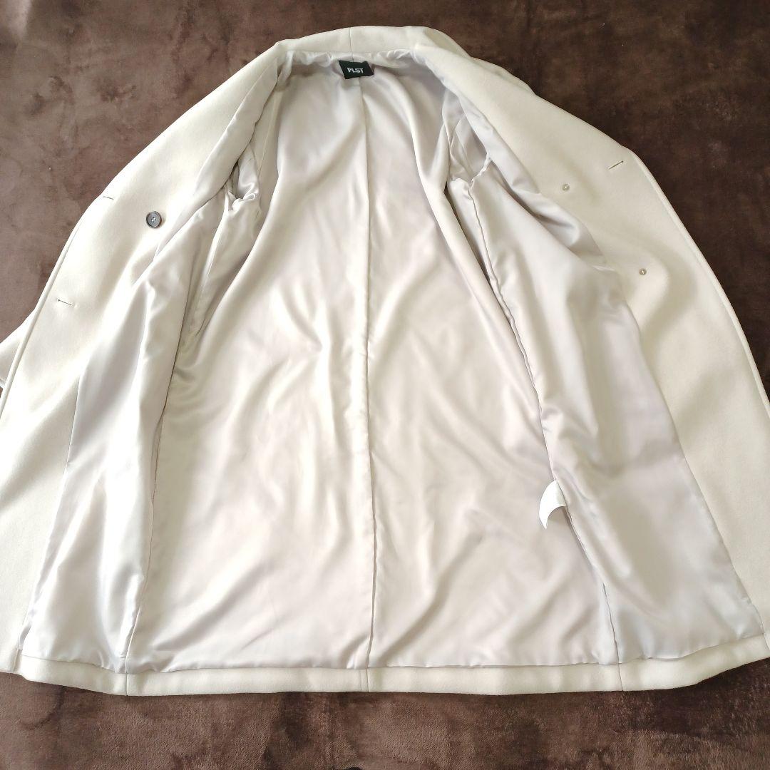 プラステ　ウールモッサ 2WAYスタンドカラーコート　ロング