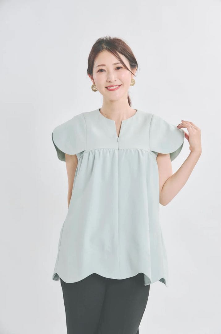 【セール】bitnabi ビンナビ 美人トップス ペタルスリーブ 授乳服 M