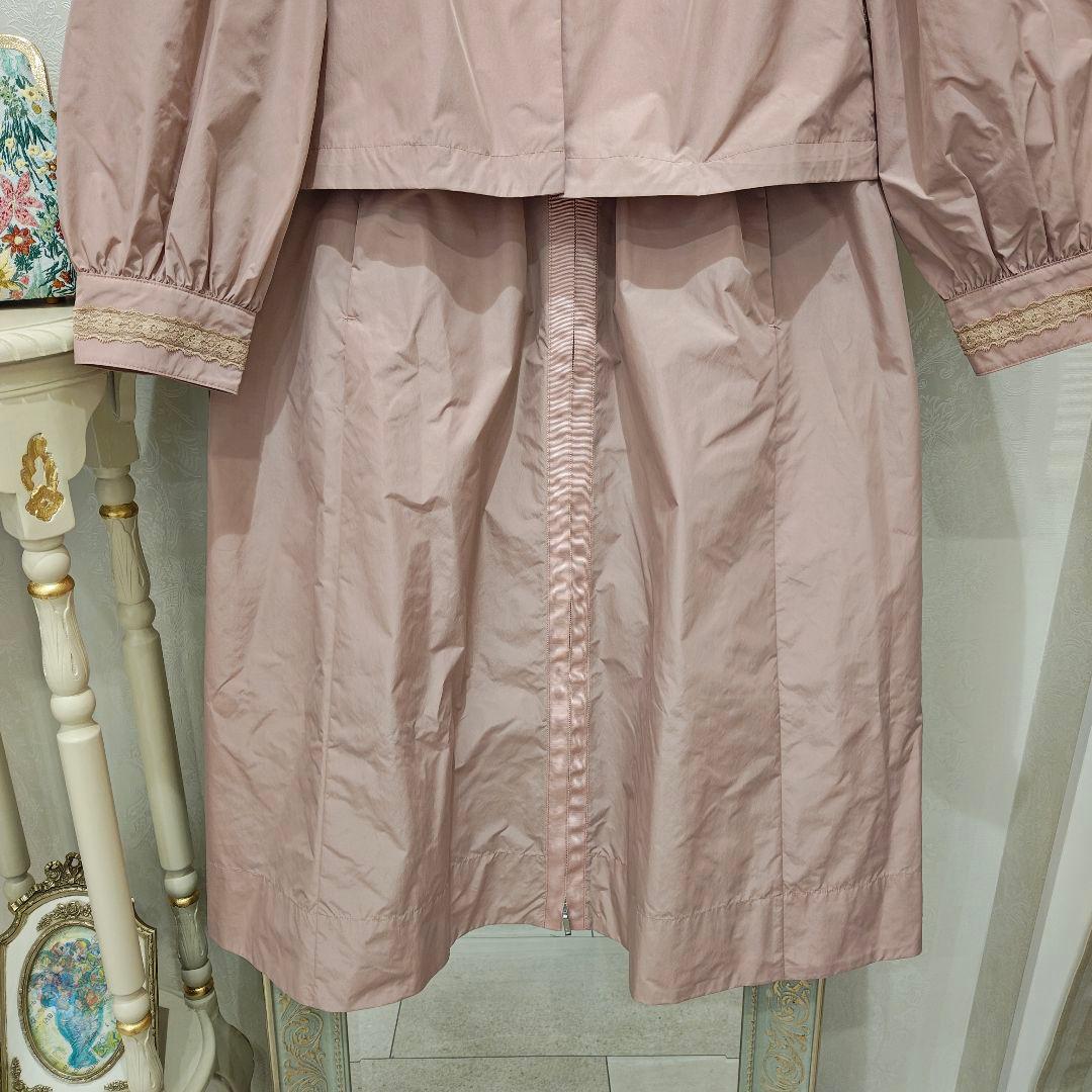 S221:美品❣️ショートジャケット＆ロングワンピース ツインセット ピンク