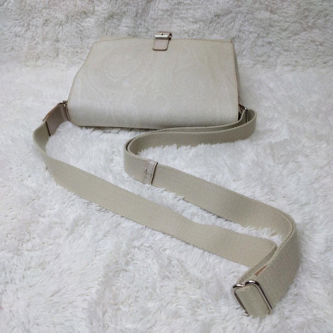 【希少デザイン】 ETRO エトロ ショルダーバッグ アイボリー ペイズリー柄