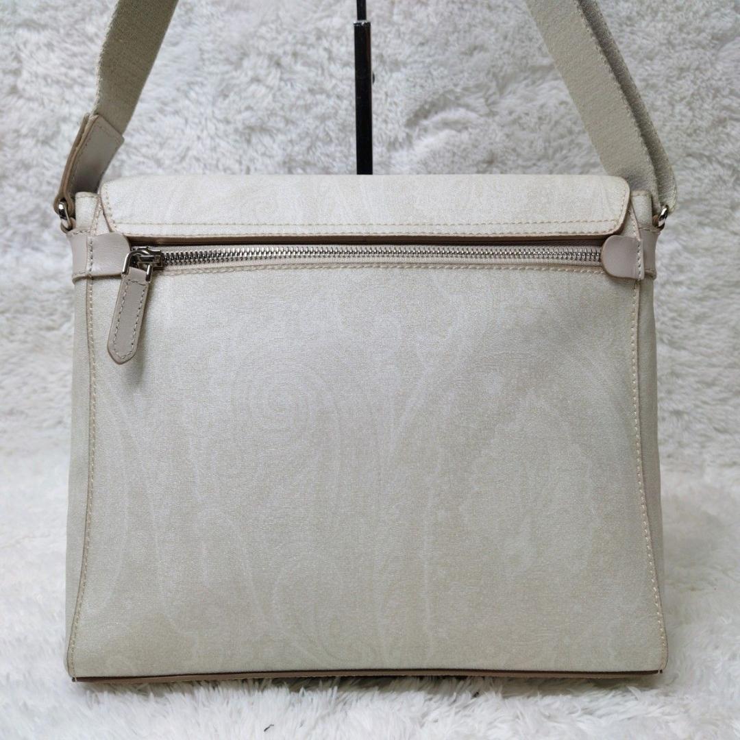 【希少デザイン】 ETRO エトロ ショルダーバッグ アイボリー ペイズリー柄