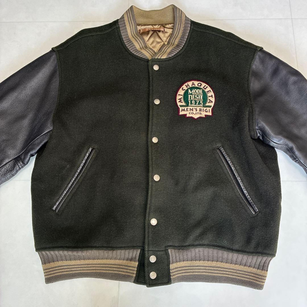 MEN'S BIGI スタジャン　袖レザー