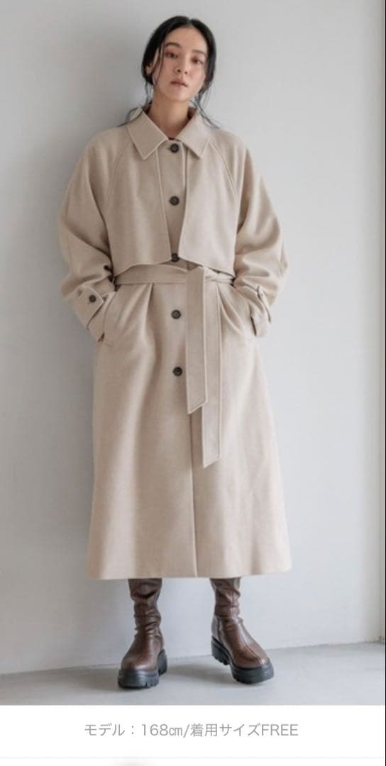 LOWRYS FARM ウールライクヨークコート