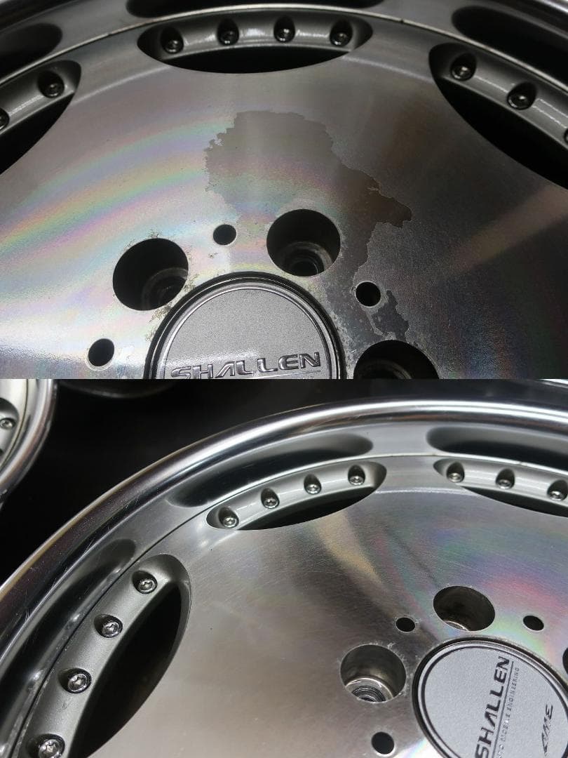 H様送料込　AME シャレン 19×8J +43 PCD114.3 5穴 4本