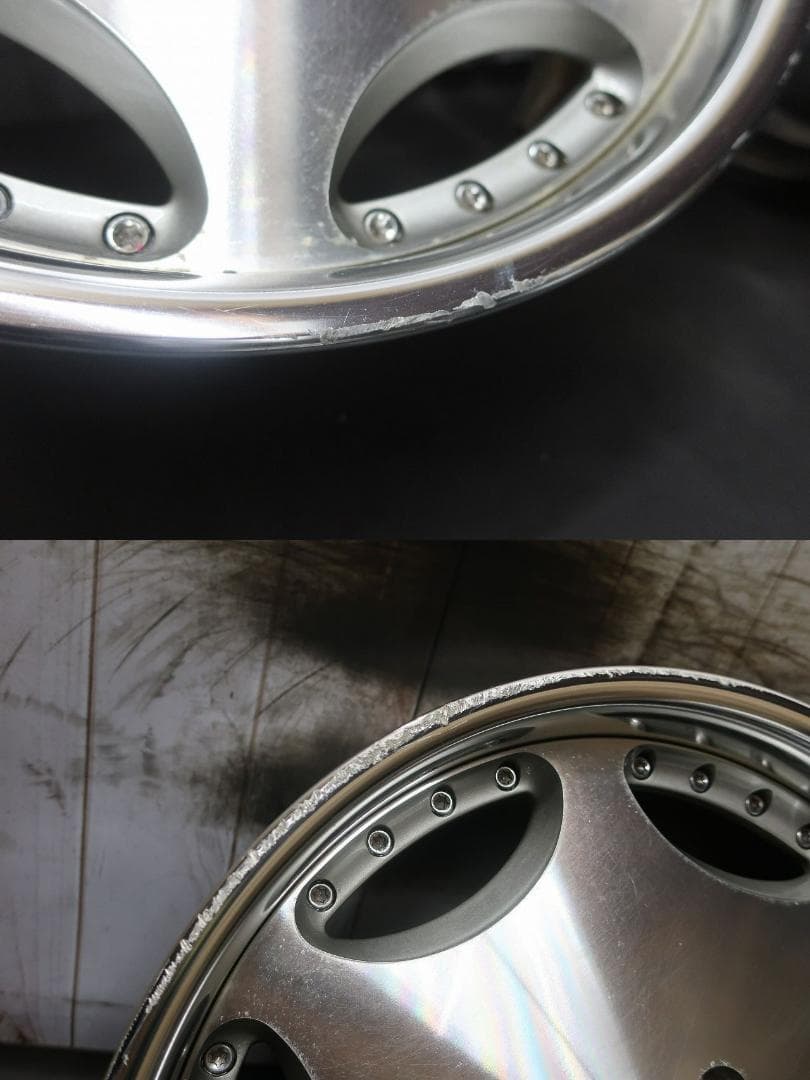 H様送料込　AME シャレン 19×8J +43 PCD114.3 5穴 4本