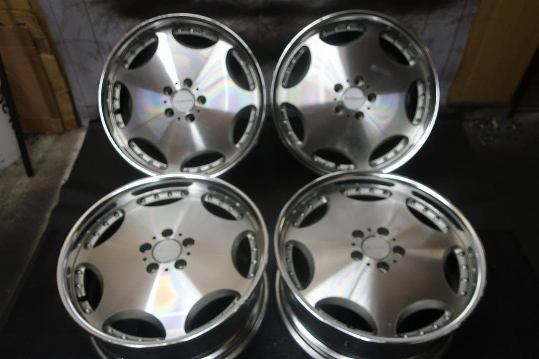 H様送料込　AME シャレン 19×8J +43 PCD114.3 5穴 4本