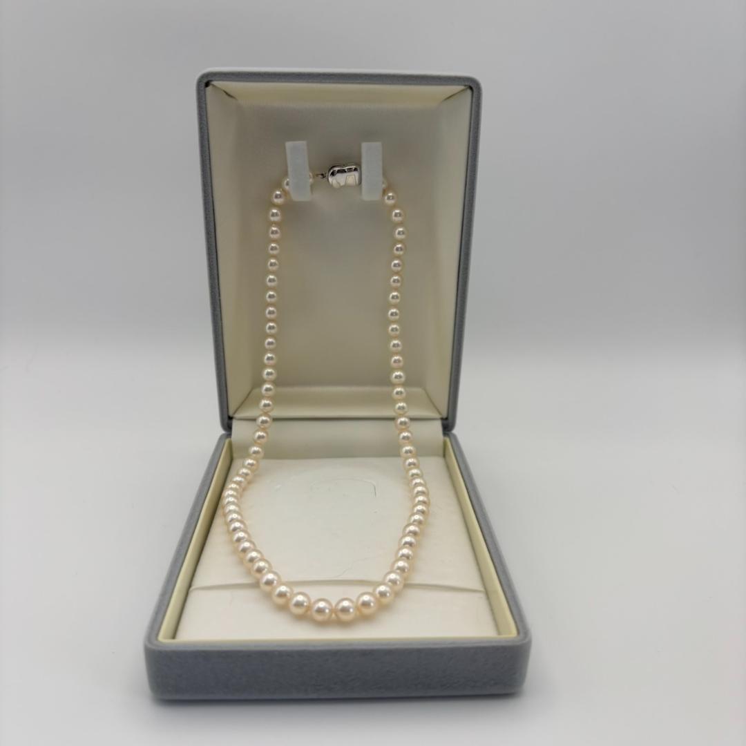 【鑑別書付】アコヤ真珠 ネックレス 5.5〜6.0mm 本真珠 GGS パール