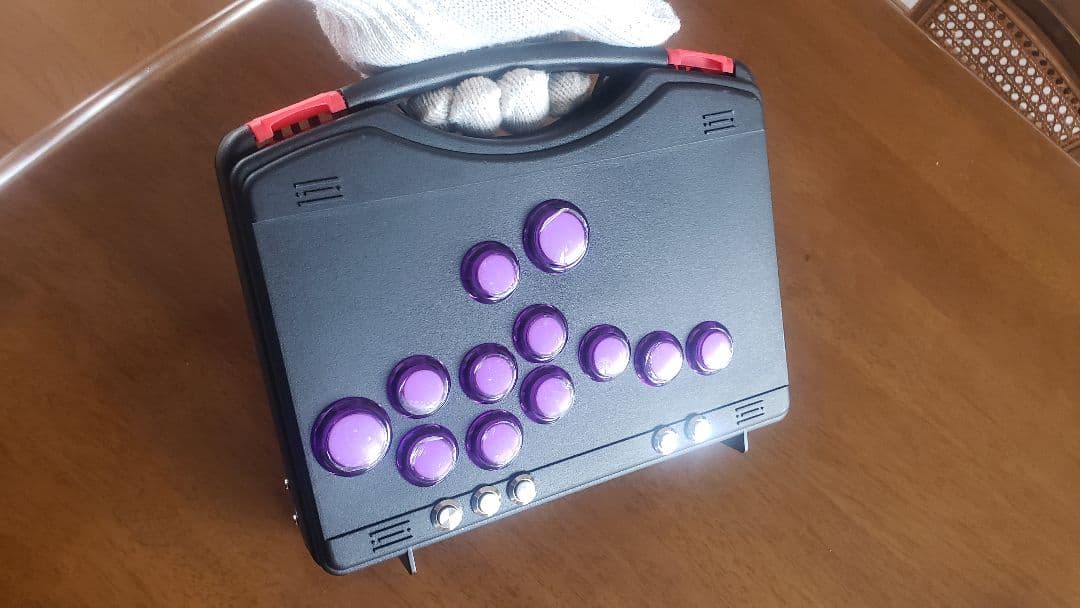 レバーレスコントローラー　レッド　赤ボタン　自作　ヒットボックス風