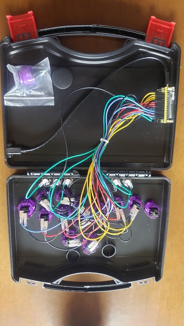 レバーレスコントローラー　レッド　赤ボタン　自作　ヒットボックス風