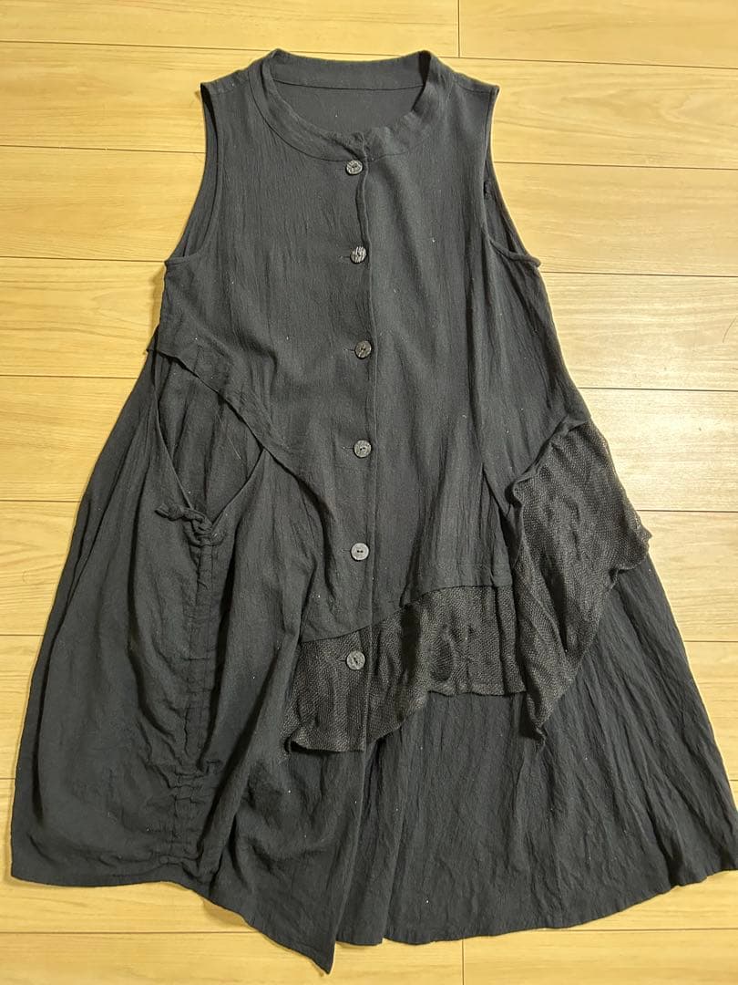 慈雨　センソユニコ　ロングベスト　ブラック　40 Ｌ