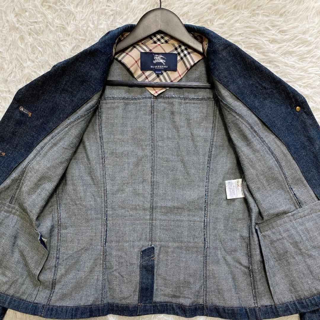 ⭐バーバリーロンドン⭐デニムジャケット インディゴ ノバチェック Gジャン