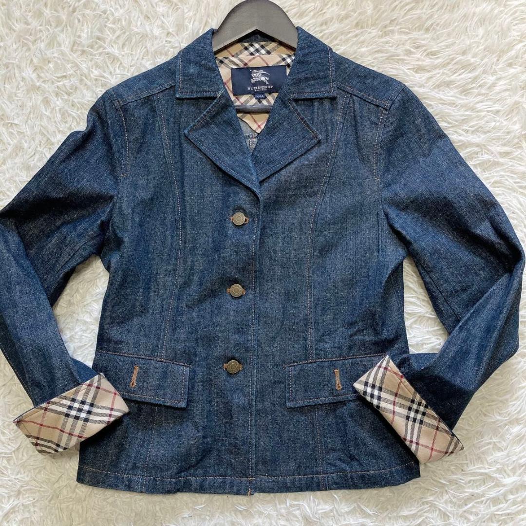 ⭐バーバリーロンドン⭐デニムジャケット インディゴ ノバチェック Gジャン