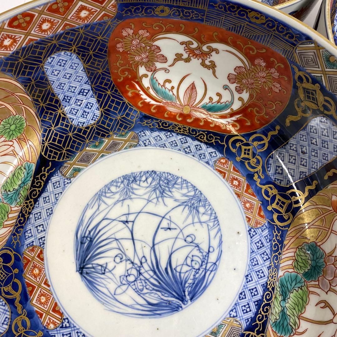 古伊万里　上手三ツ鉢　木箱付　東Y7-0217④トヒチサ