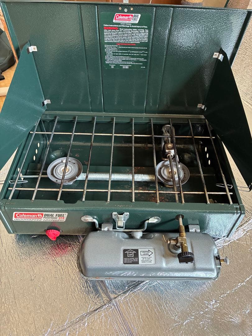 コールマン ツーバーナー パワーハウス 414 USモデル 点火装置付き+2点