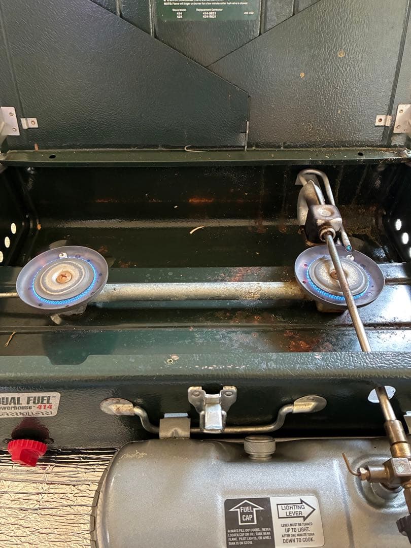 コールマン ツーバーナー パワーハウス 414 USモデル 点火装置付き+2点