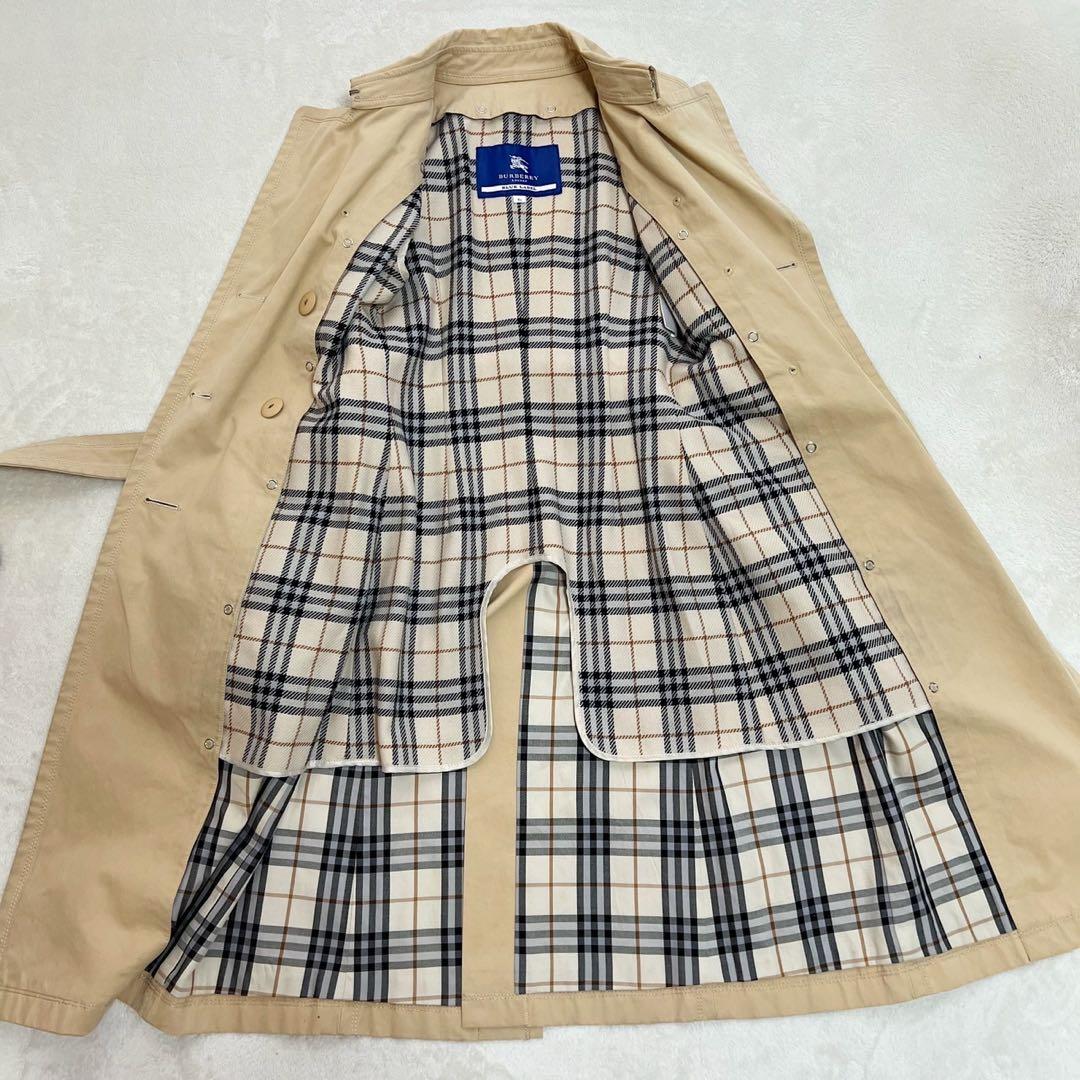 バーバリーブルーレーベル トレンチコート ライナー ノバチェック ベージュ　36