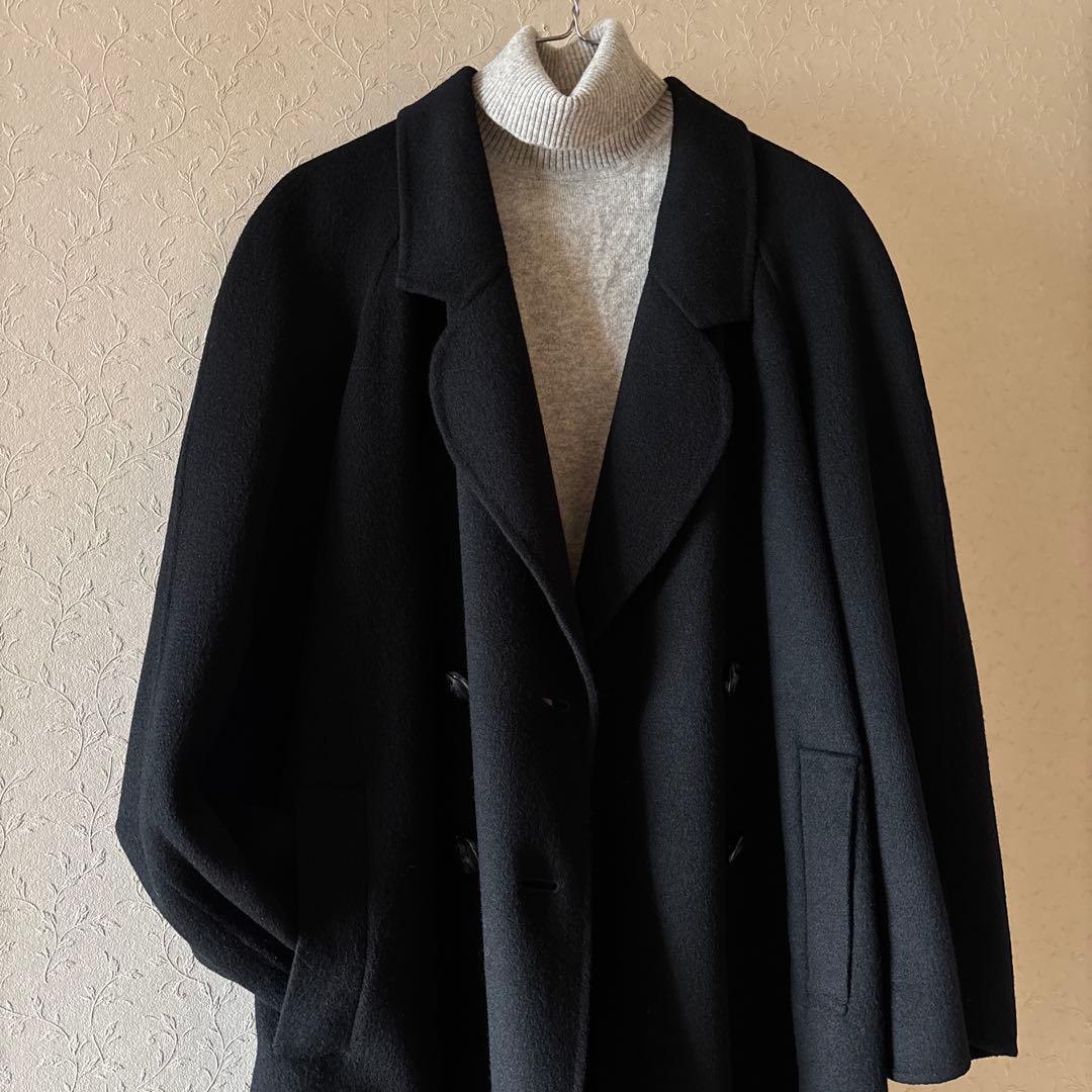 極美品◆CASHMERE◆カシミヤ100% ダブルブレストコート 冠婚葬祭