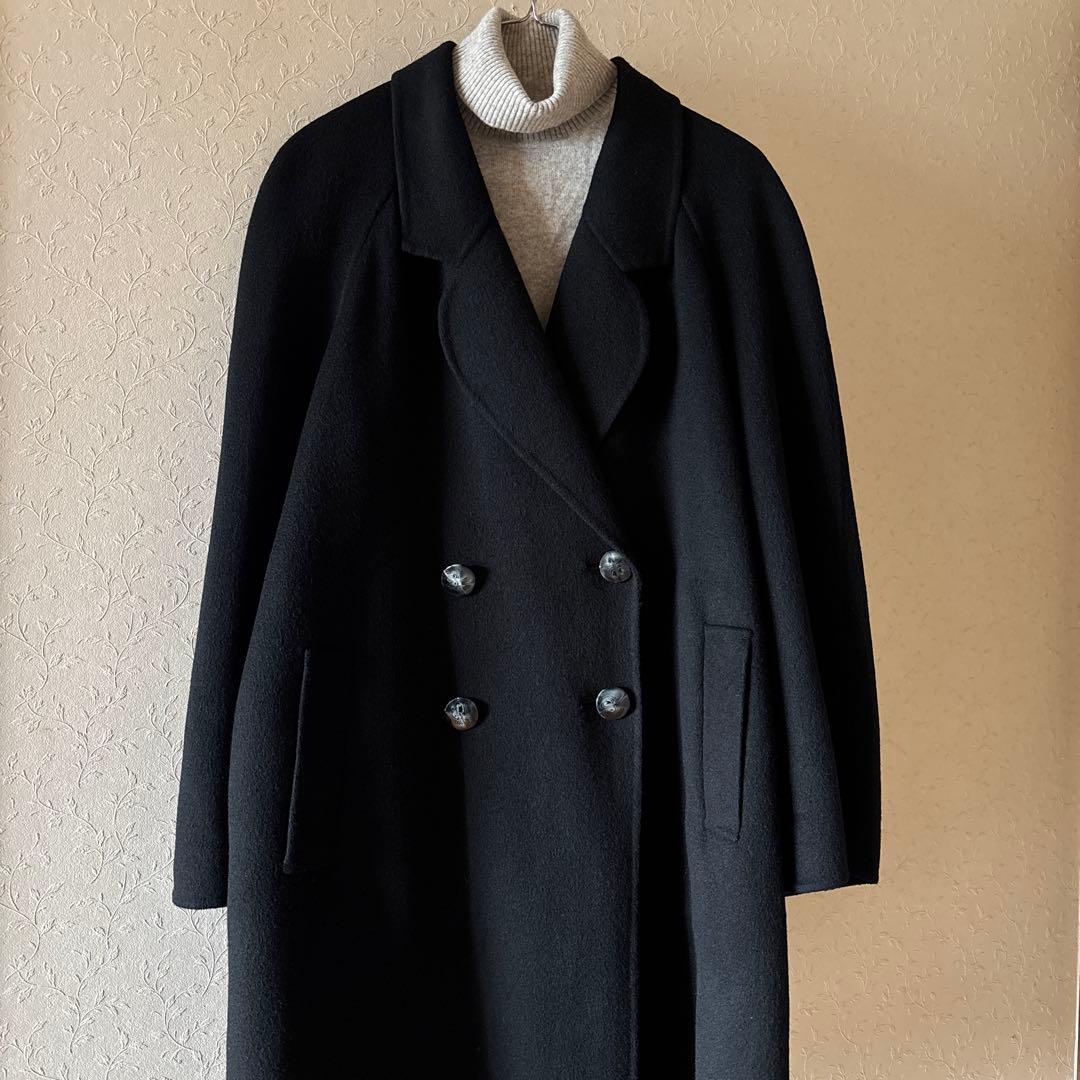 極美品◆CASHMERE◆カシミヤ100% ダブルブレストコート 冠婚葬祭