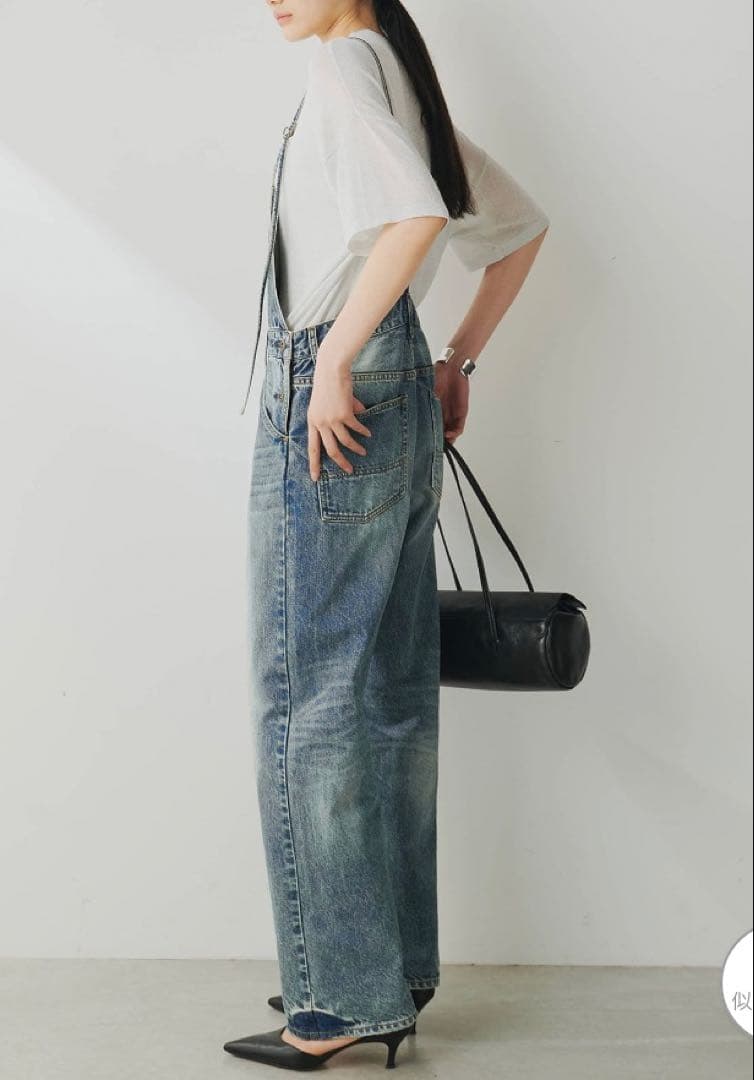 美品【Whim Gazette】デニムオールインワン2 38