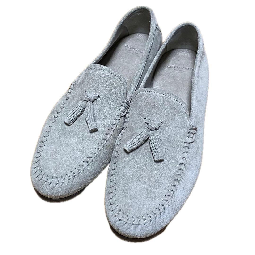 Giorgio Armani ジョルジオ アルマーニ タッセルローファー グレー