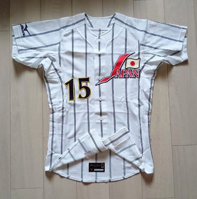 【プロモデル　タグ袋付】オリンピック　田中　ホーム　ユニフォーム　ミズノプロM