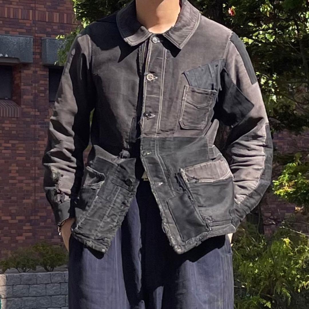 ザ*ザ様 30s LE MONT ST MICHEL ブラックモールスキンジャケ