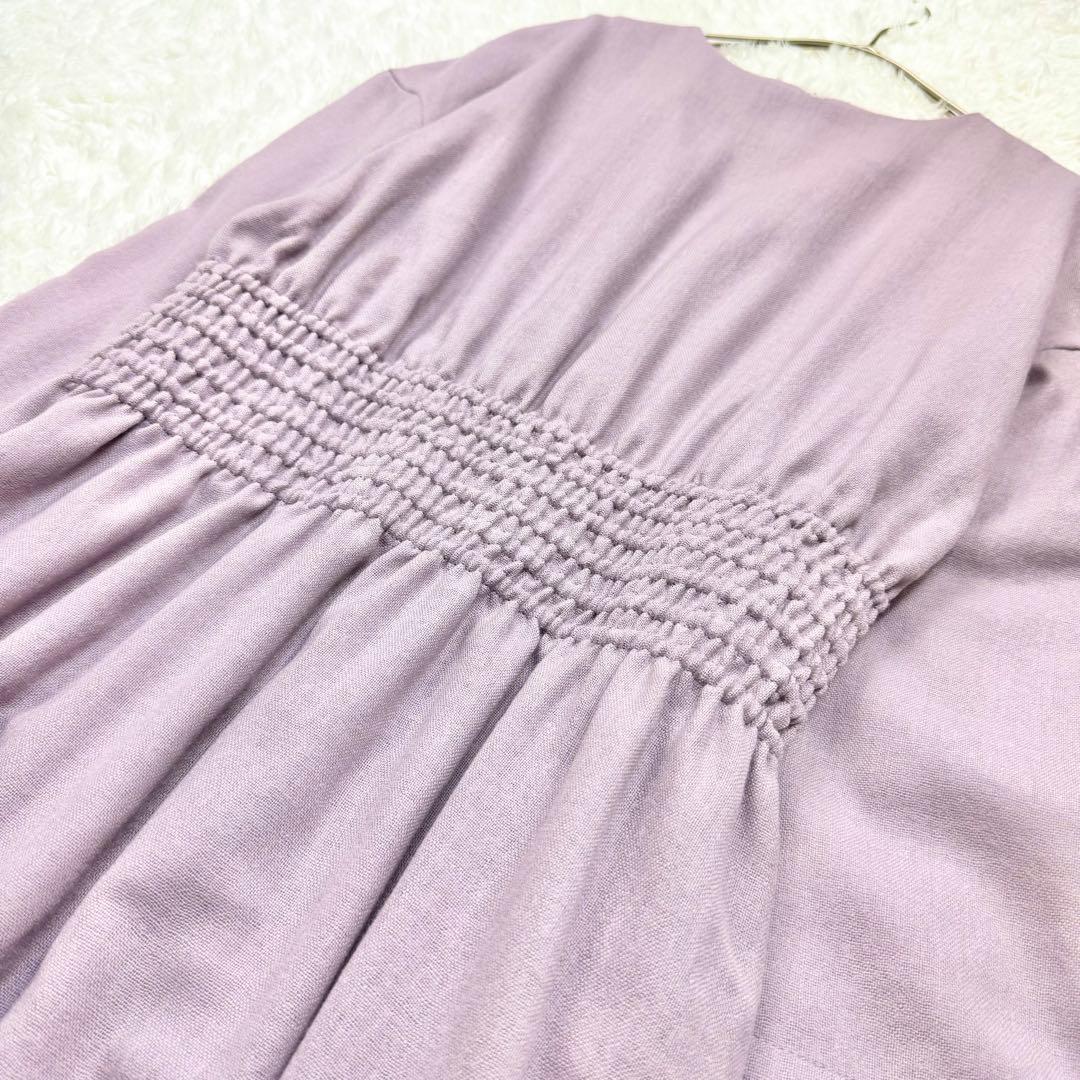 美品✨ エブール ウエストシェイプロングワンピース 長袖 ウール100% 36