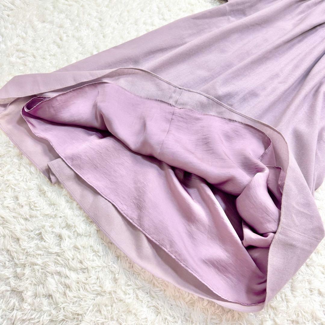 美品✨ エブール ウエストシェイプロングワンピース 長袖 ウール100% 36